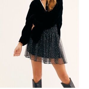 Free People sparkle mini skirt Size L